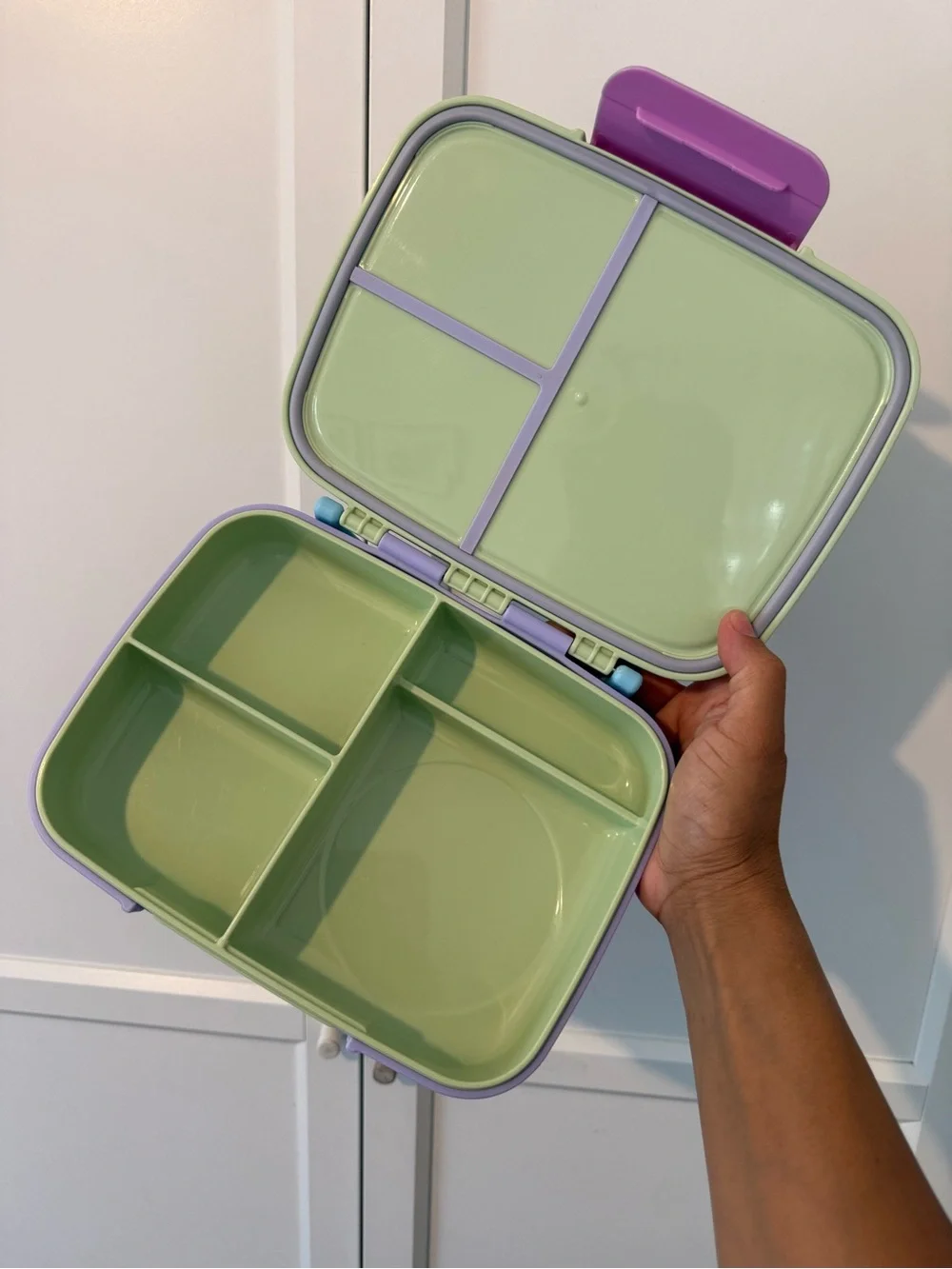 Kids Purple & Sage lunch Box - Leak-Resistant Snack Container